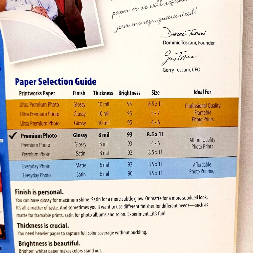 PRINT WORKS Glossy Photo Paper 8.5x11'' High‎ Quality 18 Sheets